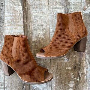 TOMS peep toe booties